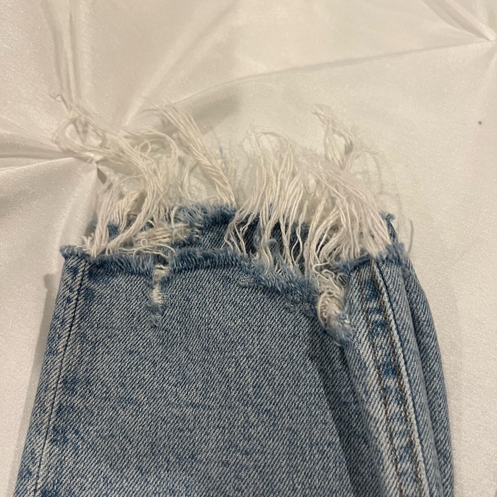 AGOLDE Riley Crop Blue High Rise Jeans Size 23 - Picture 3 of 9